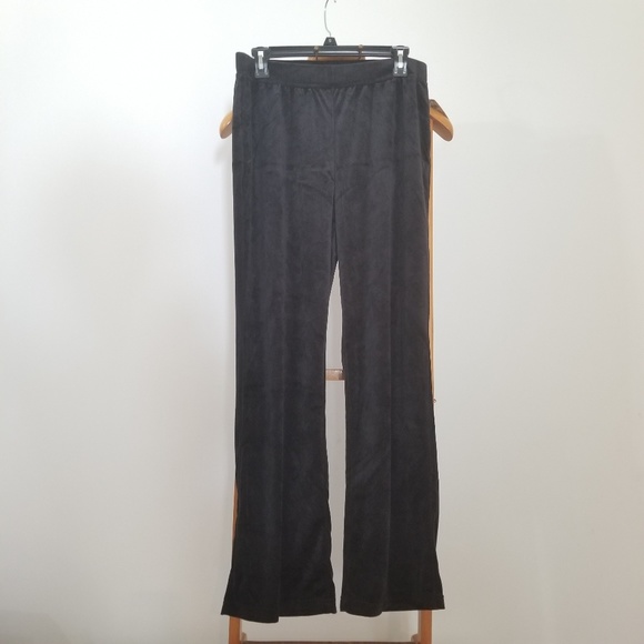 Silver Wear Black Velvet Lounge Pants Medium - Picture 1 of 4